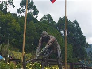 Statue at the Entrance of Salt Cathedral
