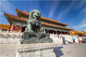 Chinese Guard Lion on the Forbidden City