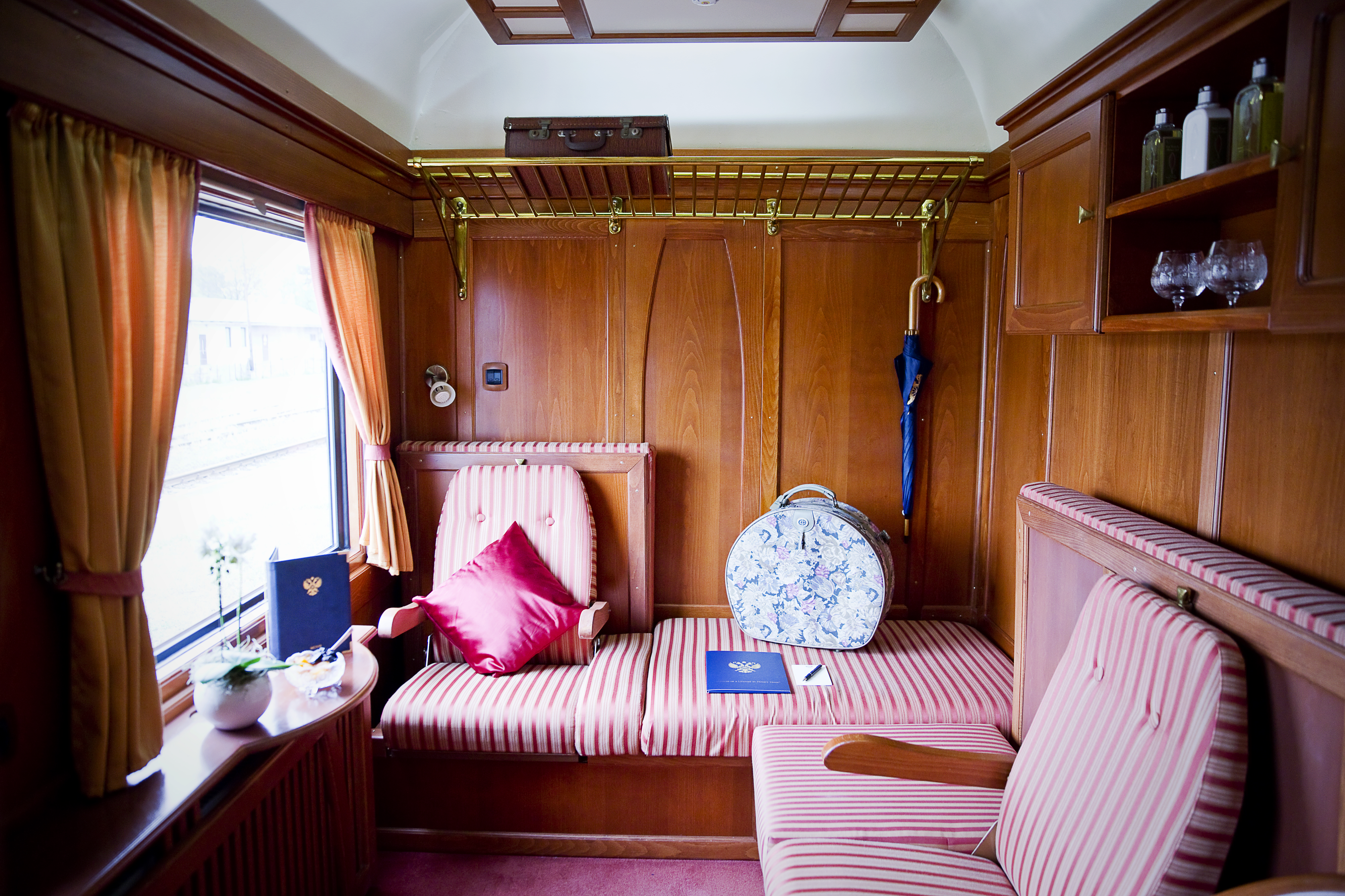 Private en-suite accommodation on the Danube Express train