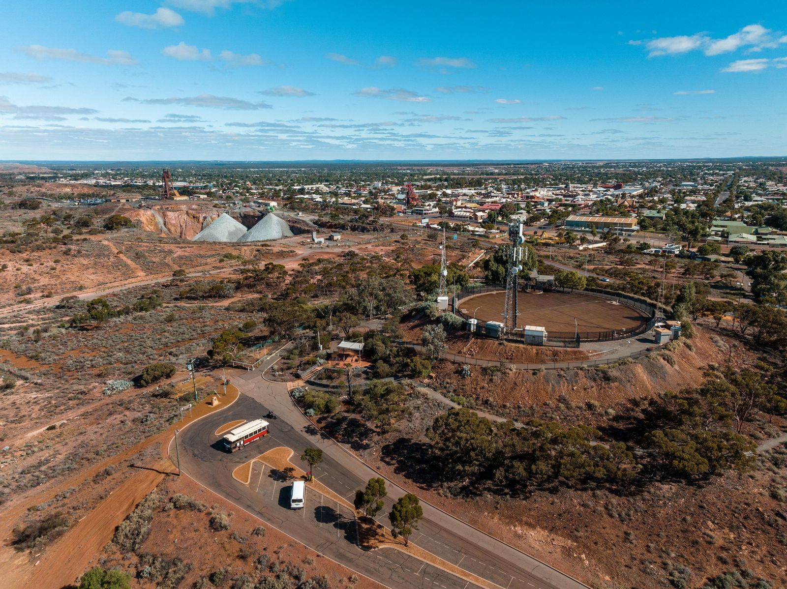 Aerial view of Kalgoorlie in the Western Australian Goldfields. Photo: Tourism Australia
