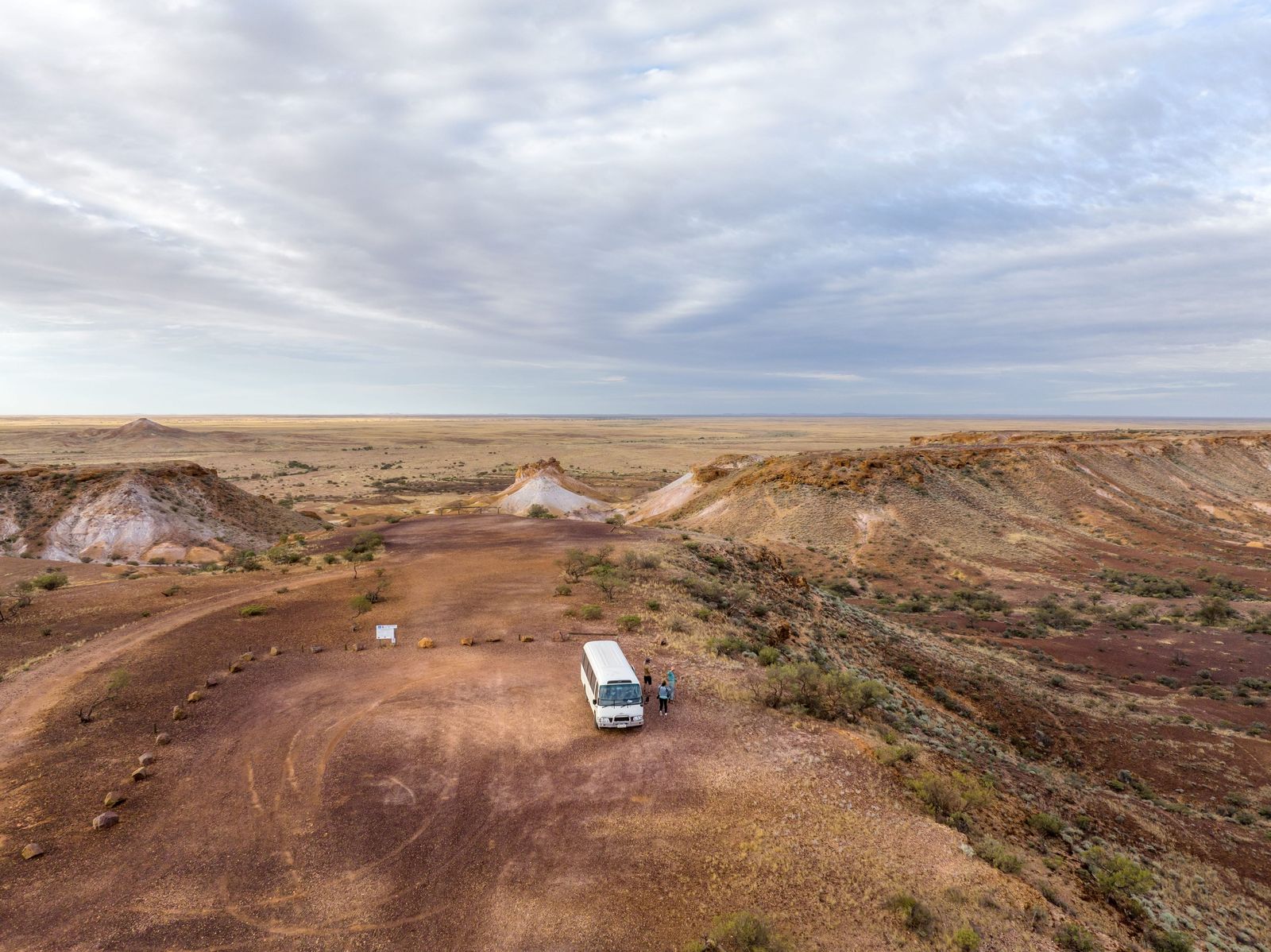The coloured hills of Kanku-Breakaways Conservation Park near Coober Pedy