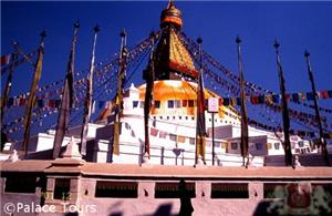 Boudhanath, the largest spherical stupa in Nepal