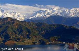 The Anapurna range from Pokhara