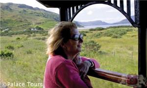 Enjoying the view from the Observation Car verandah