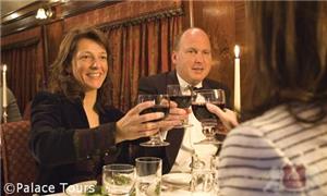 A formal dinner aboard The Royal Scotsman