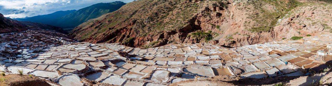 A coveted inland good in Sacred Valley is salt - Salt extraction pans