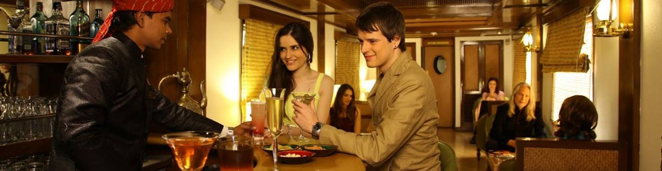 Relax in the lounge aboard the Maharajas Express