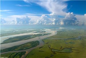 The Amur River leaves a massive watershed in north Asia