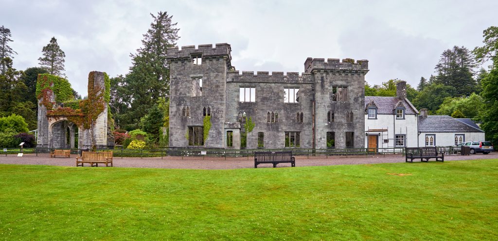 The remains of Armadale Castle, Clan Donalds,Sleat on the Isle of Skye, Scotland, UK.