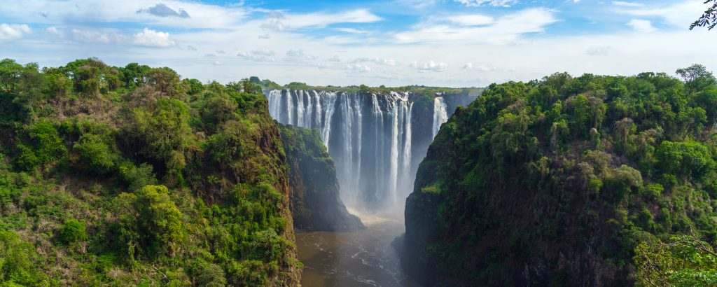 Victoria Falls on the Zambezi River in South Africa