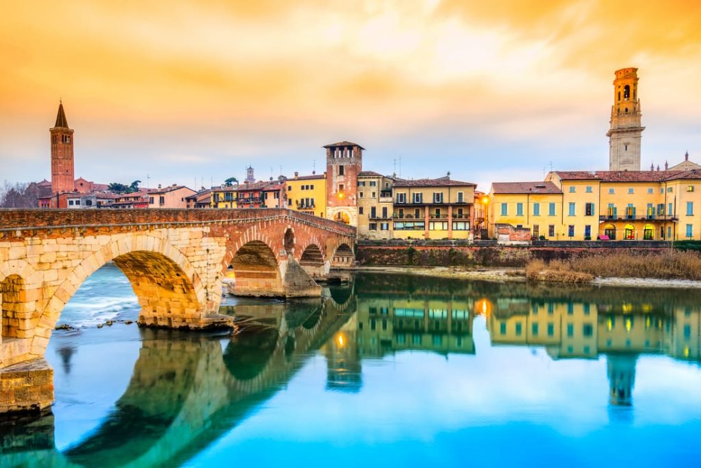 Verona, Italy: Ponte Pietra Bridge & Adige River View
