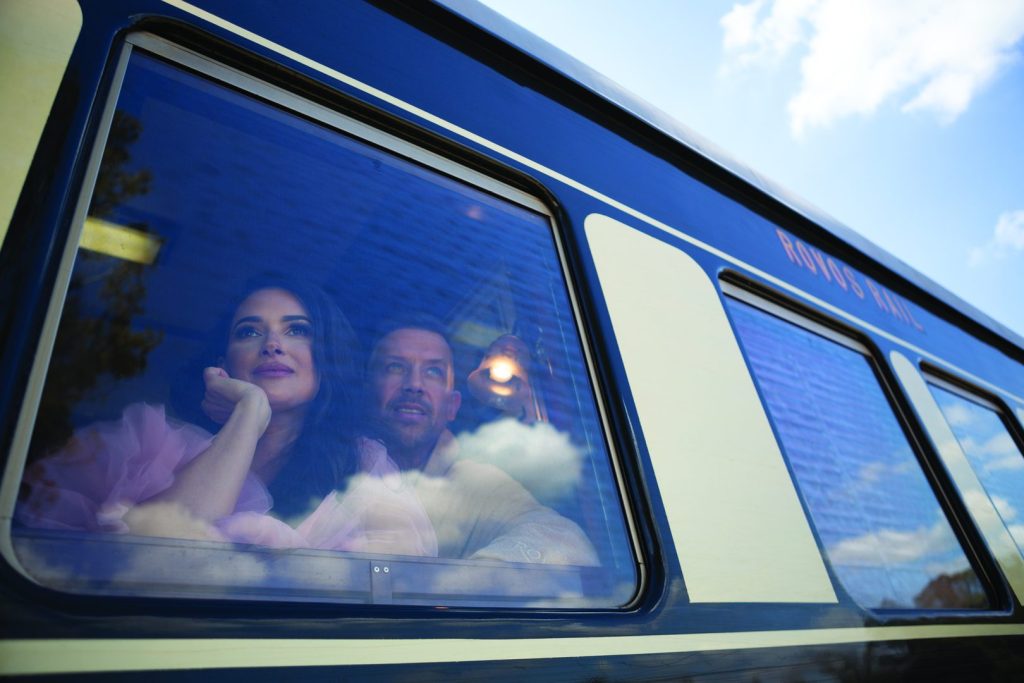 Train Window Couple at Rovos Rail Departures Lounge