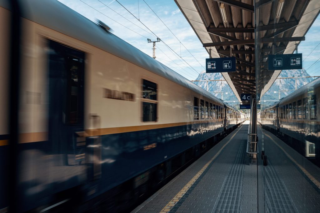 Golden Eagle Danube Express: the train at Bischofshofen station, Austria