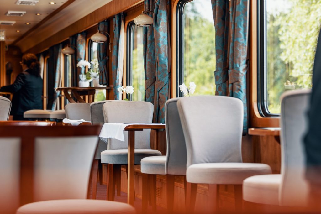 Golden Eagle Danube Express: the bar lounge car