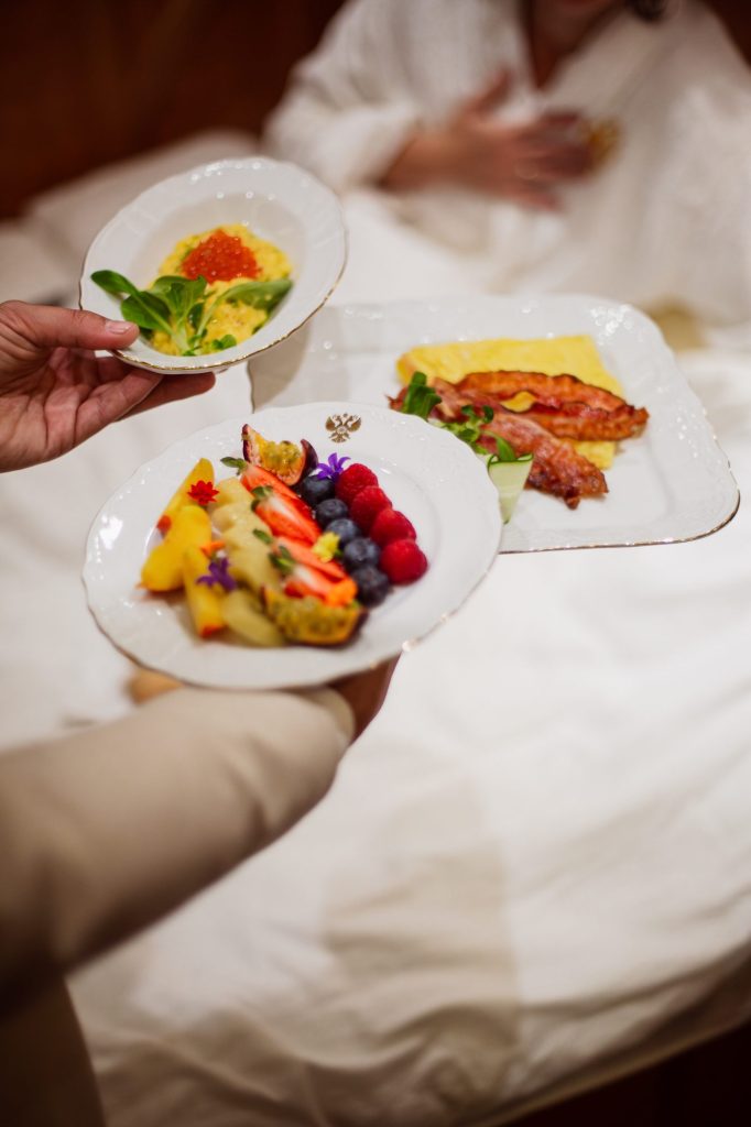 Golden Eagle Danube Express: breakfast served in the cabin