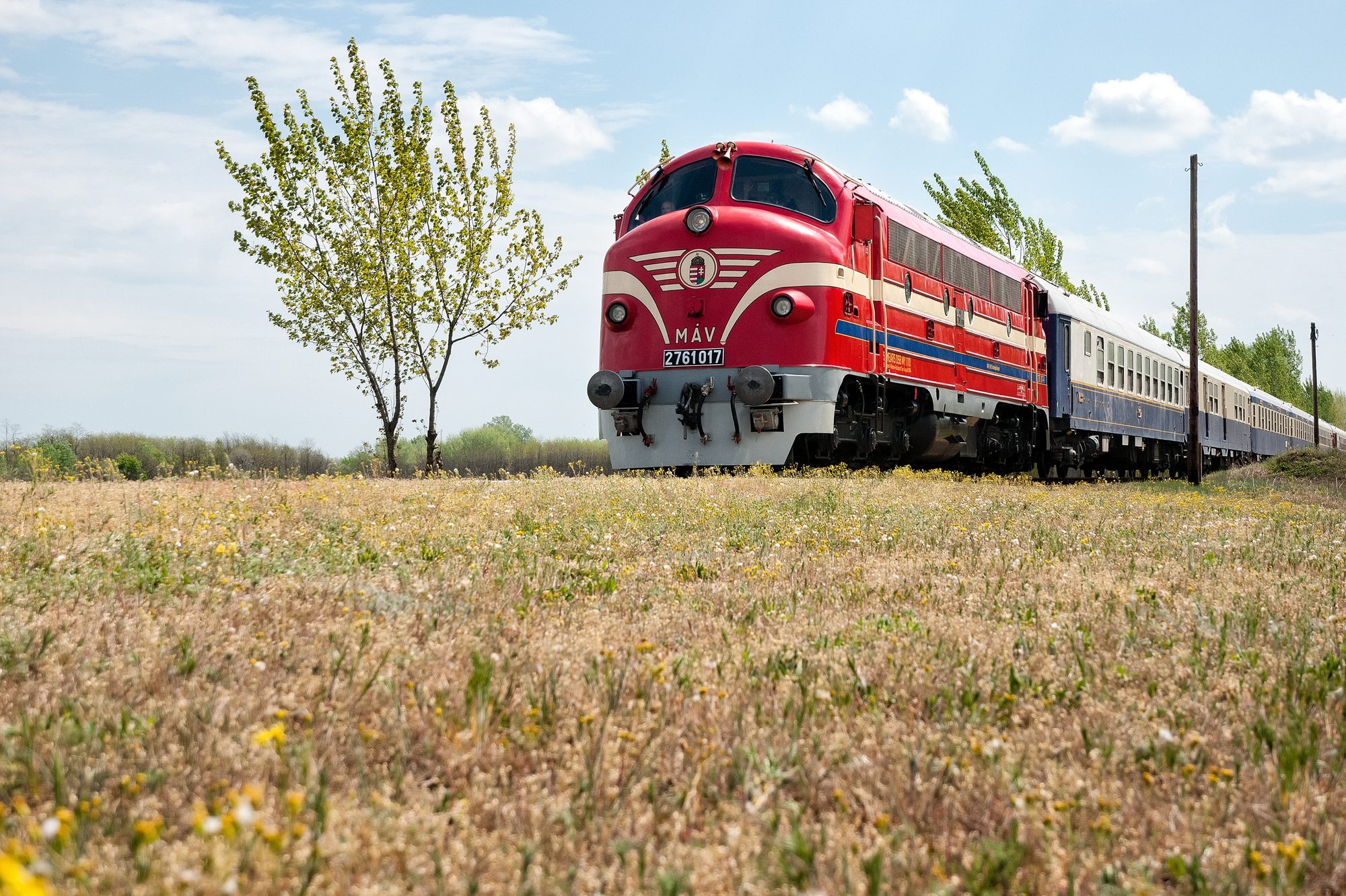 Golden Eagle Danube Express: the train in the Hungarian countryside, Hungary
