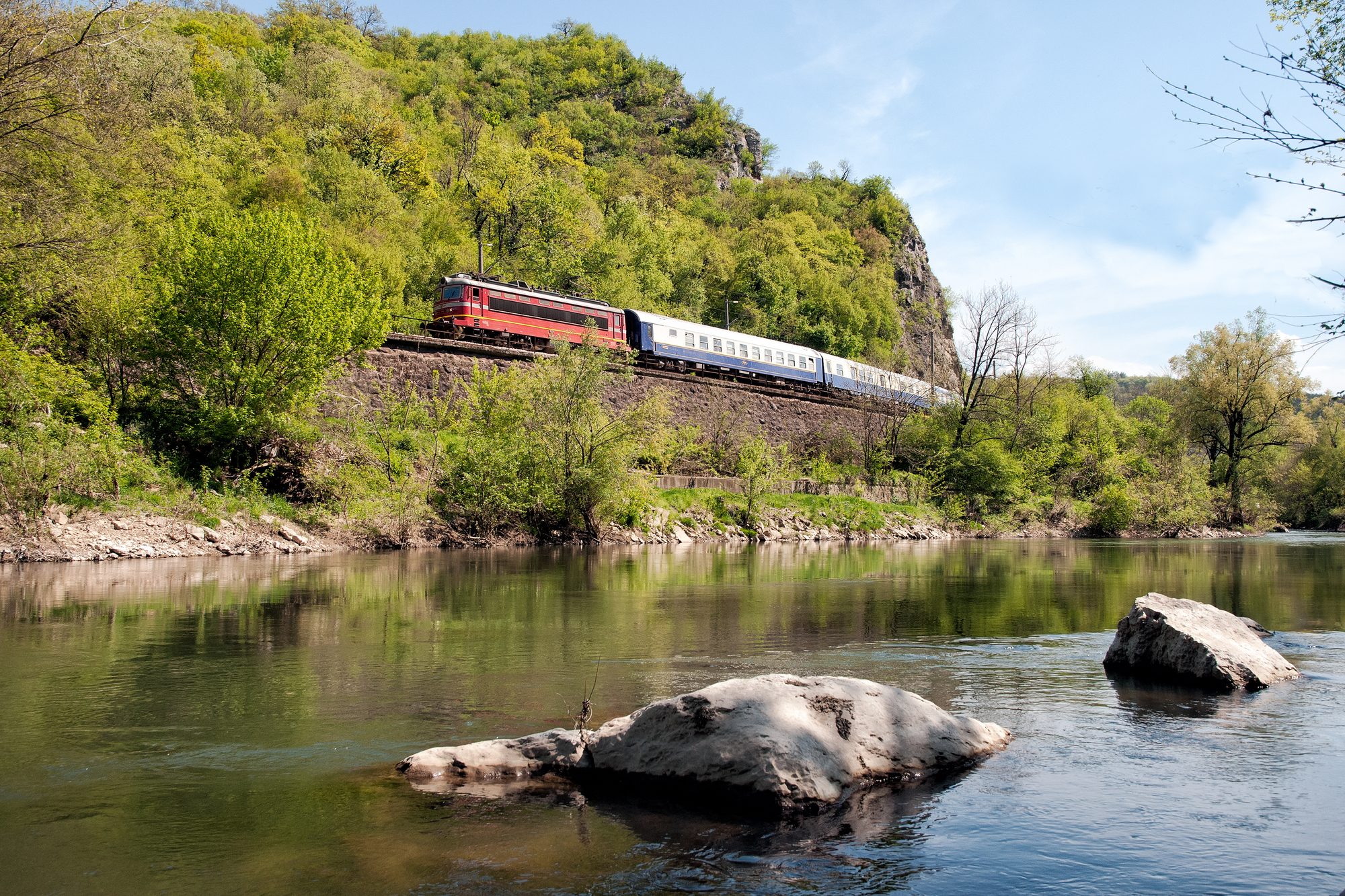 Golden Eagle Danube Express: the train in the Hungarian countryside, Hungary