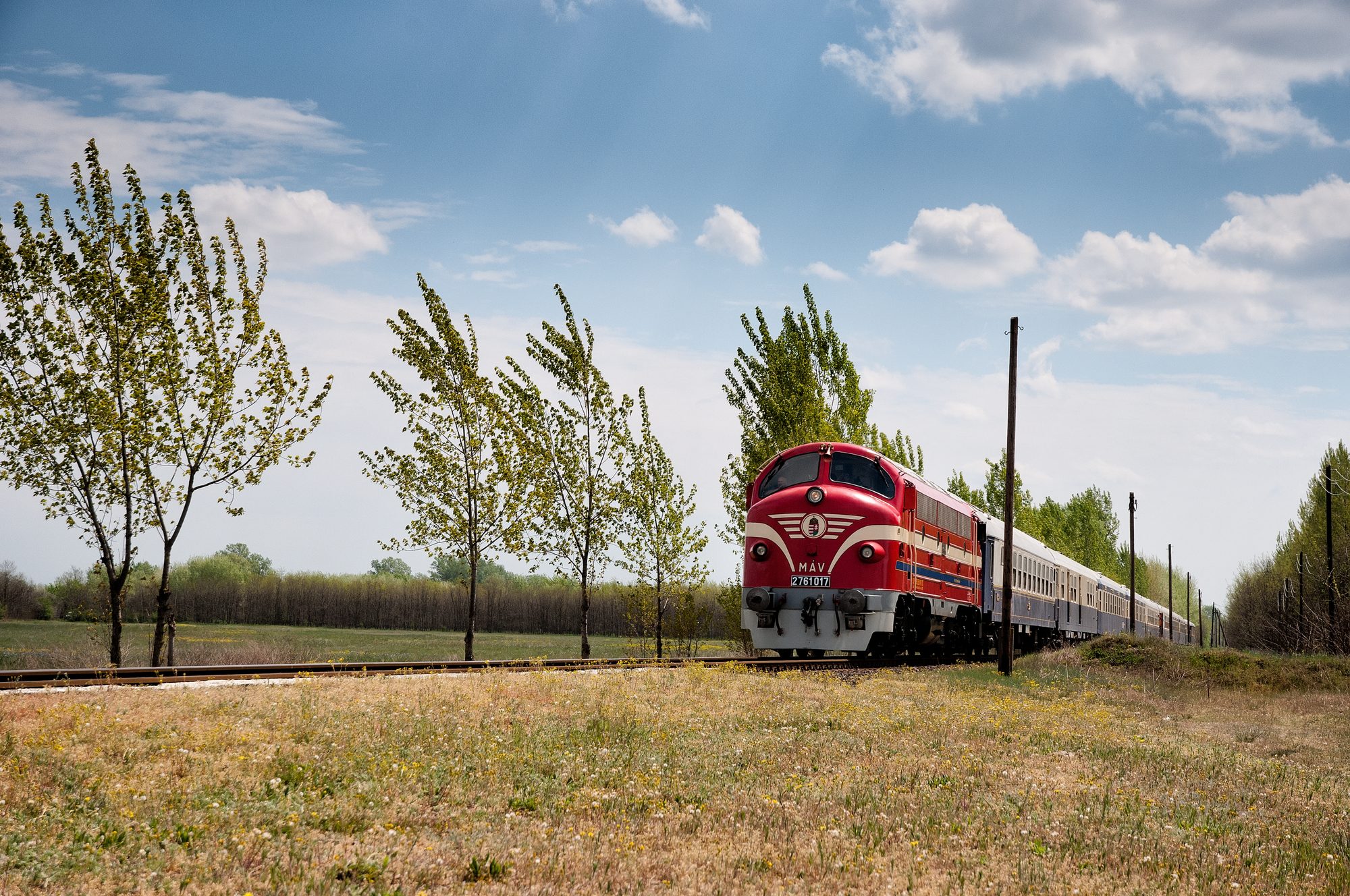 Golden Eagle Danube Express: the train in the Hungarian countryside, Hungary