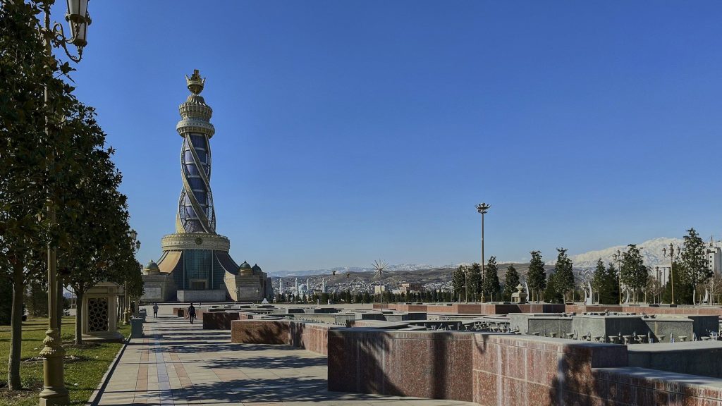 A monument in central Dushanbe — Dushanbe, Tajikistan