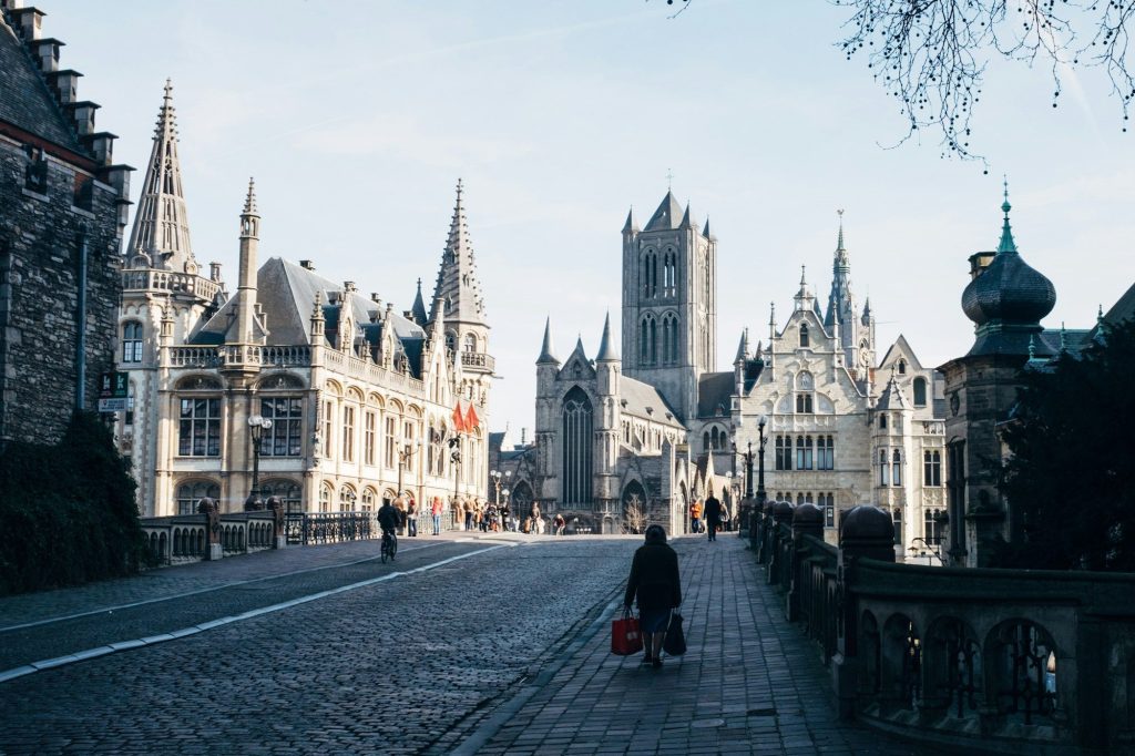 The medieval skyline of Ghent