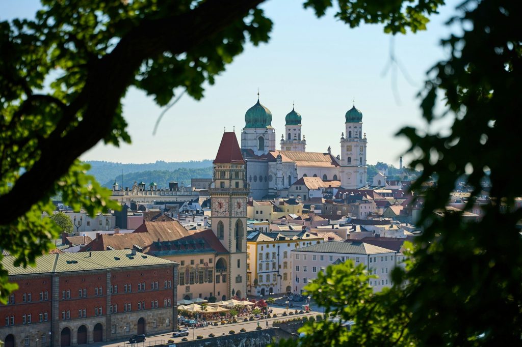 Passau, the City of Three Rivers, seen from across the water