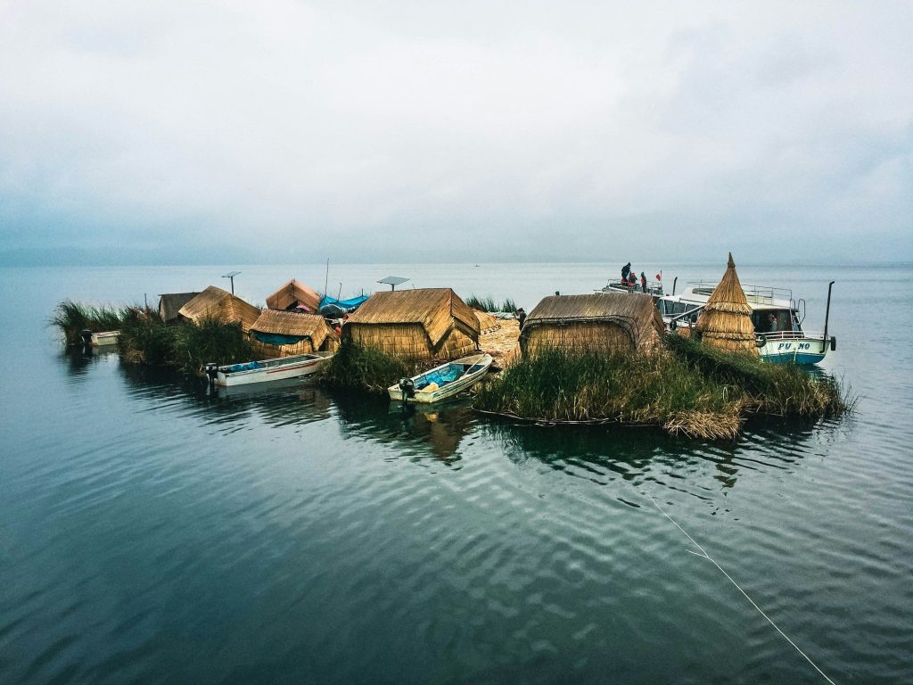 The floating reed islands of Lake Titicaca — Lake Titicaca, Puno, Peru