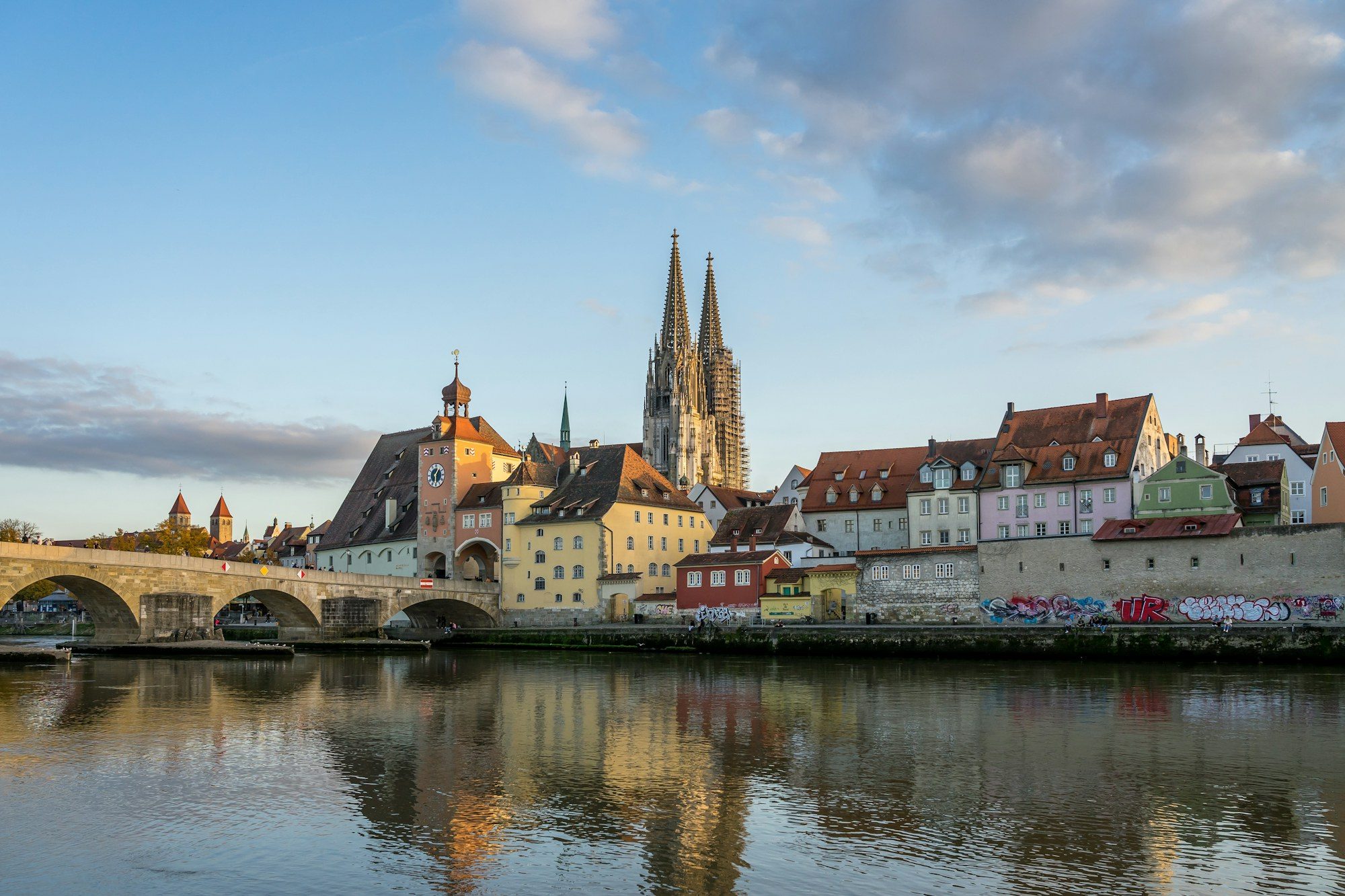 Regensburg and its cathedral beside the Danube