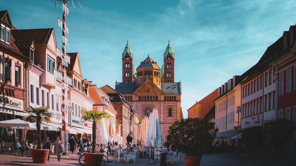 Maximilianstrasse and the Old Gate in Speyer