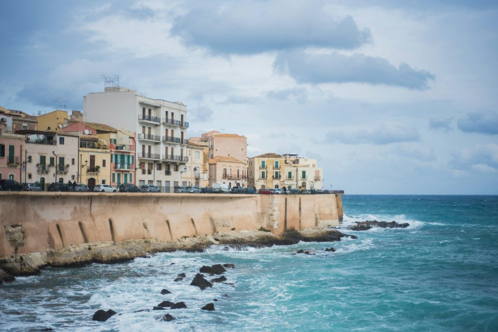 The seafront of Ortigia in Syracuse — Syracuse, Sicily, Italy