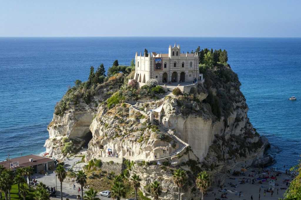 The clifftop sanctuary above the sea at Tropea — Tropea, Calabria, Italy